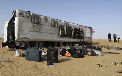 Four killed, 35 injured in bus accident