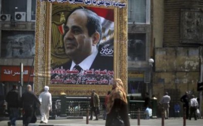 Sisi rally pavilion catches fire in Damietta