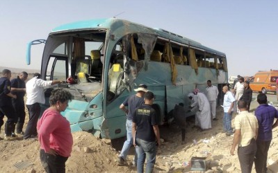 At least 33 dead in bus crash in Egypt’s Sinai