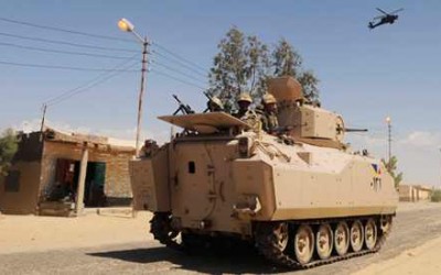 Egypt army says 11 militant fighters killed in Sinai